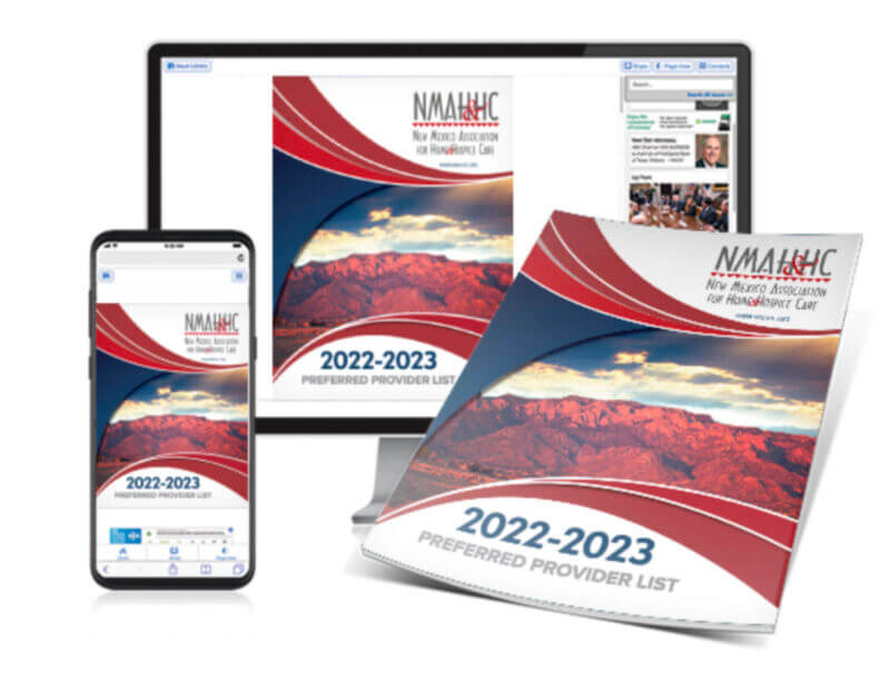 mockup of site on phone computer and magazine